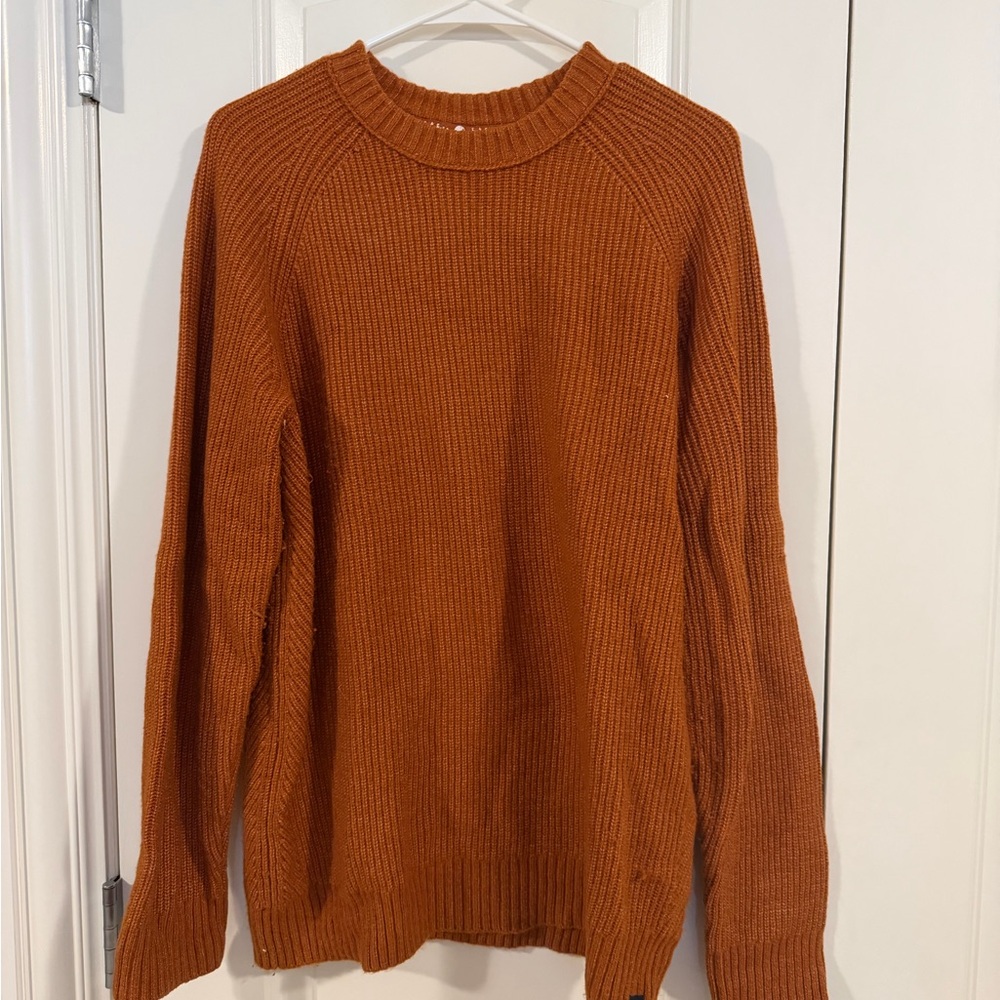 Fat Face Men's Crewneck Sweater in Rust